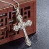 Micro Set Square Diamond Cross Pendant Crystal Zirconia Choker Necklace Light Luxury Jewelry Accessory