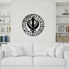 Arte da Parete in Metallo Khanda Decorazione Sikh Ferro Gurmukhi Tempio Altare Domestico Regalo