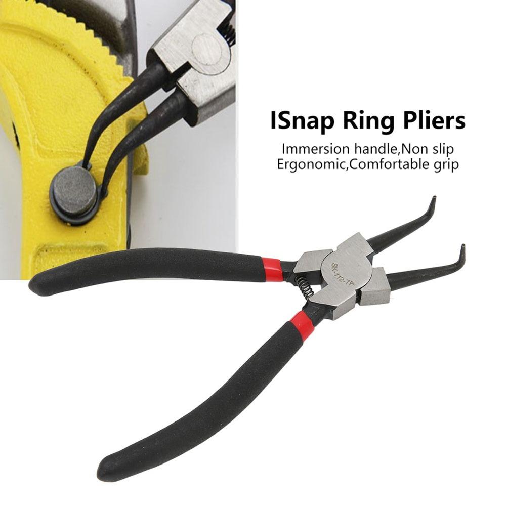 Immersion Handle Internal Snap Ring Pliers Carbon Steel Bent Nose Pliers Angled Pliers Carpentry