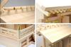 Matsuyama Shinto Buddhist Altar, Three-Shrine, with Cloud Stickers, Made in Japan, Hinoki (Japanese Cypress), 54cm Wide, 40cm High, 21.5cm Deep