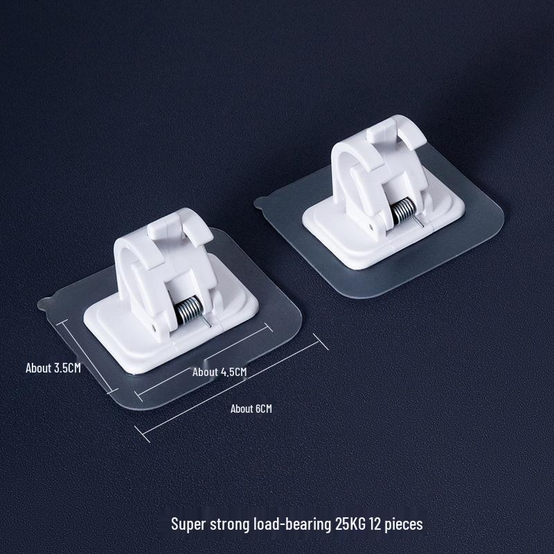 Punch-Free Telescopic Shower Curtain Rod & Adhesive Hook Set