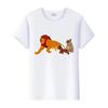 Casual Summer Ladies Blouses Men White Tees Clothes Women 90S Tshirt Oversized Tops Disney Cartoon The Lion King Graphic T-shirt
