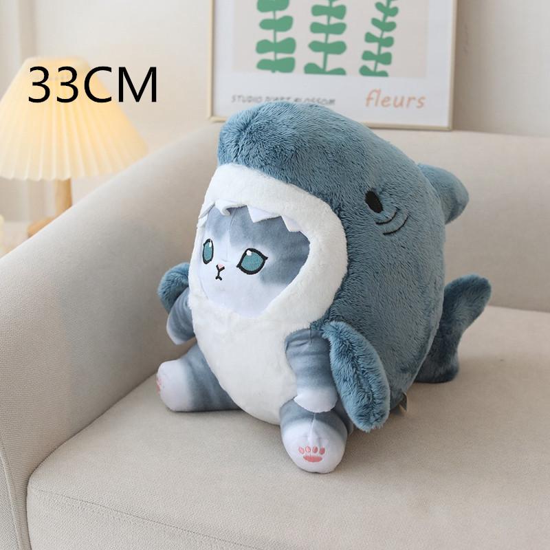 Cartoon Cute Shark Fried Shrimp Cat Plush Doll Pendant Charm Package Pendant Gifts