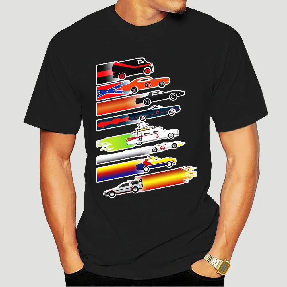 Cars T Shirt Cult Tv A Team General Lee Kit Bat Mobile Ghostbuster Back 2 Future 6615X Cartoons Men T Shirt  Hipster Y2k Tshirt