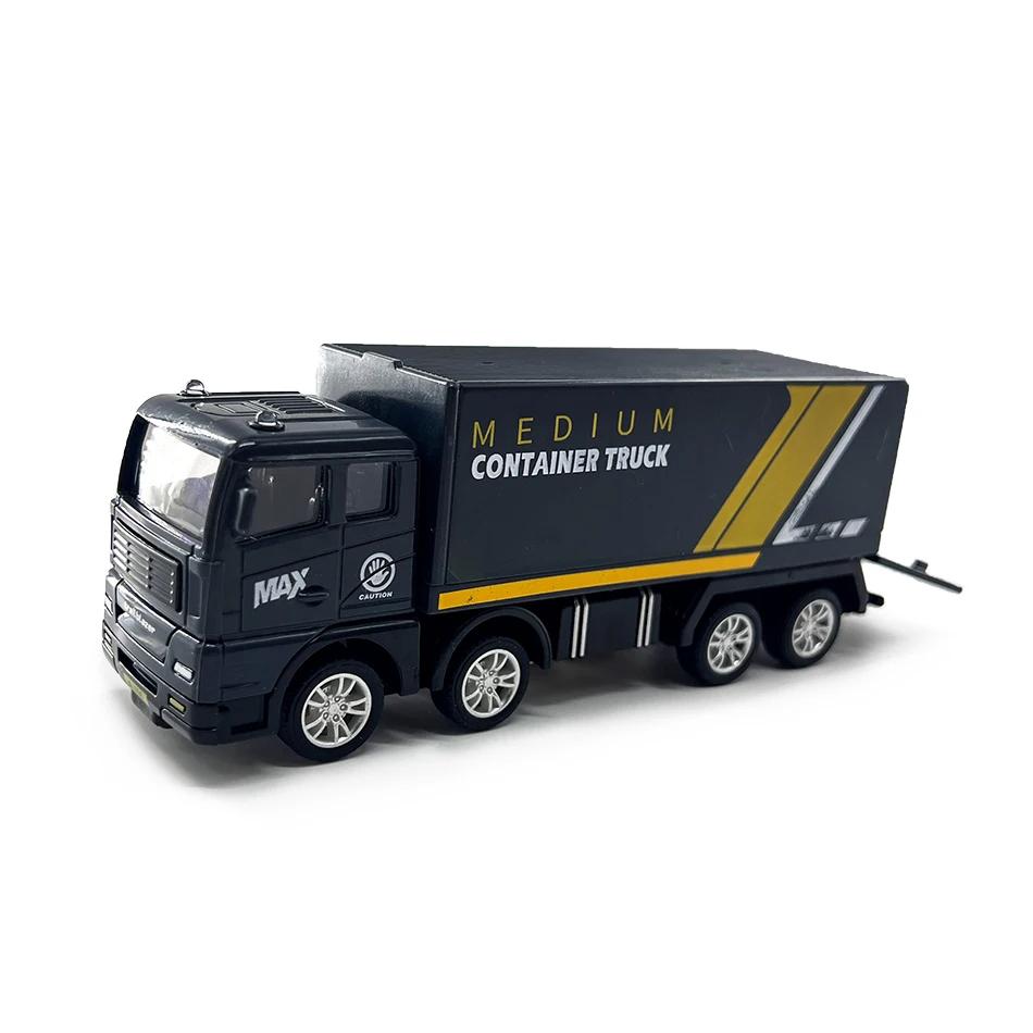 Pull Back Container Truck Toy Freight Vehicle Model Educational Game Gift for Boys Kids Children