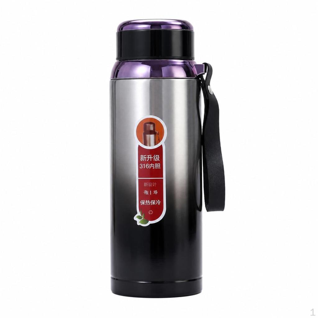 316 Stainless Steel Insulated Water Bottle with Temperature Display, Large Capacity, Portable for