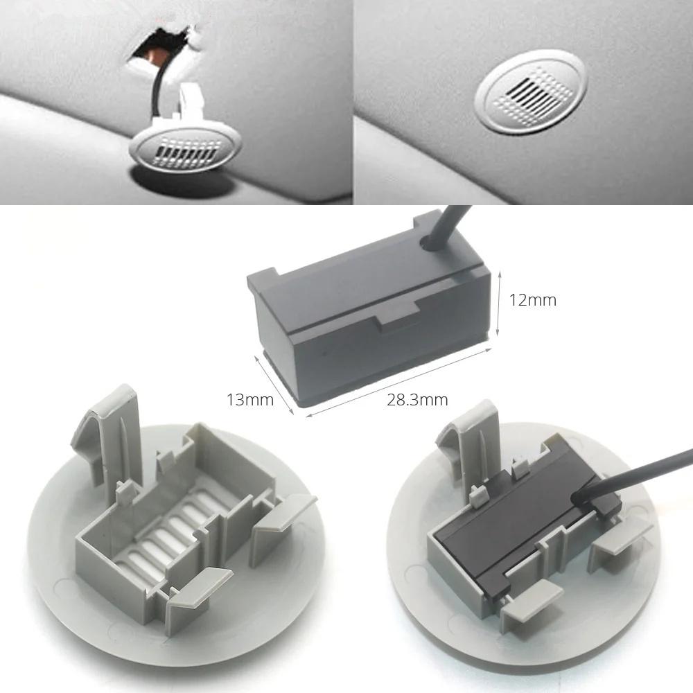 Car Interior Roof Dome Microphone 3.5mm Jack Stereo Wired External Mini Mic Grey