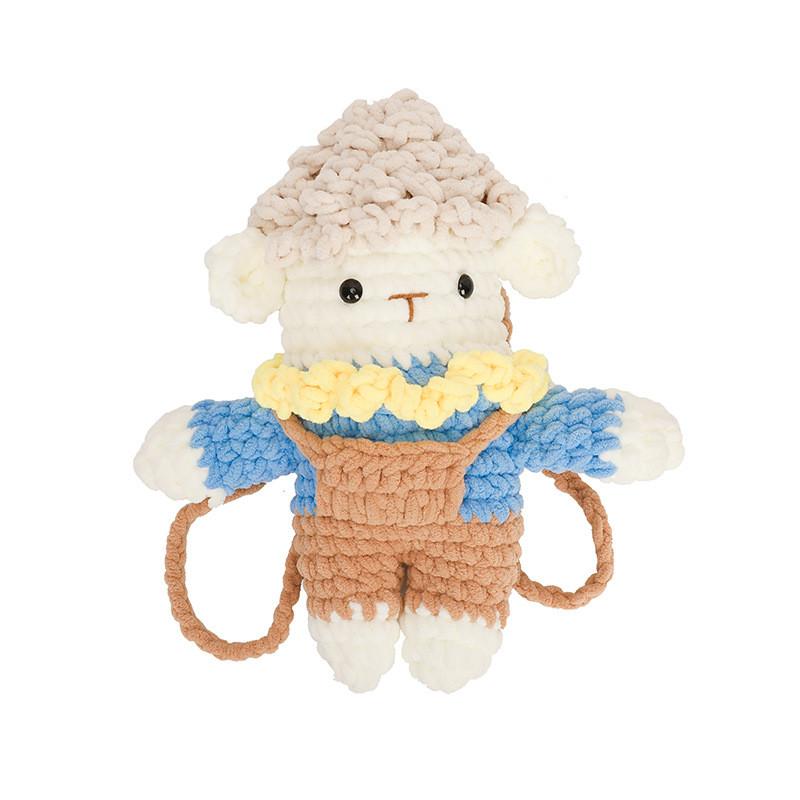 Cotton Plush Cartoon Sheep Phone Crossbody Bag With Soft Fabric For Girls And Casual Outings