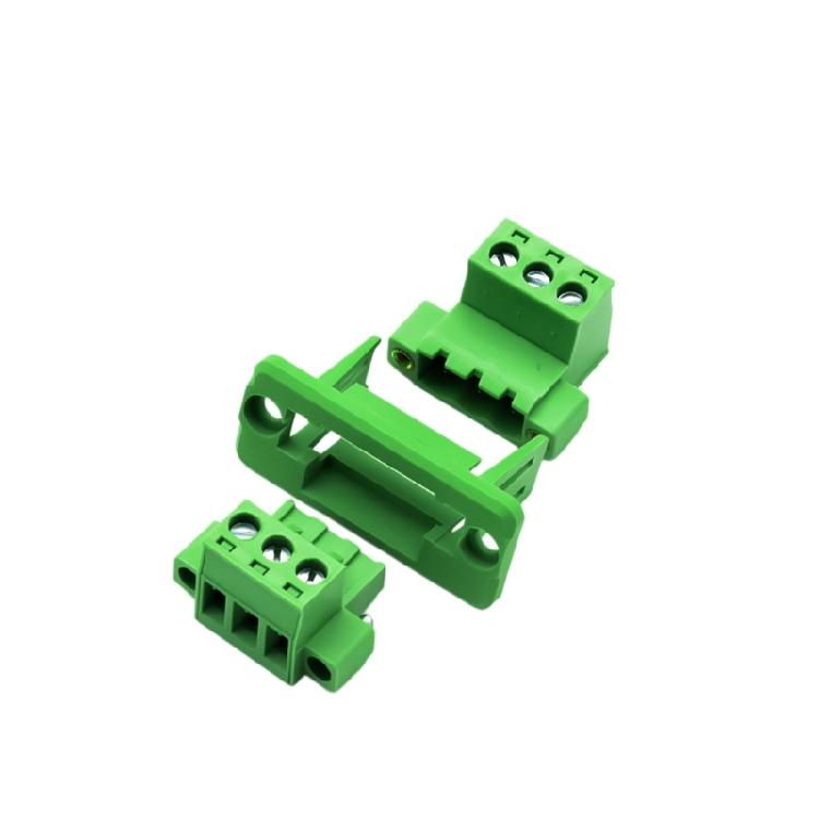 Solderless Push in Terminals with Flange Fixed Panel 5.08Mm Spacing Terminals Block Connector for Electrical Connection
