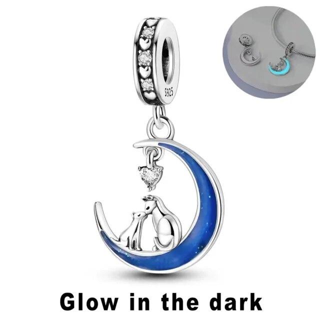 925 Sterling Silver Fjäril Flygplan Hjärta Berlocker Pärlor Armband DIY Boutique Smycken Gåva