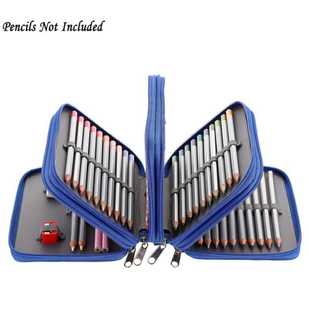 72 Holes Pencils Case Large Capacity Pen Pouch Portable School Stationery Bag  Drawing