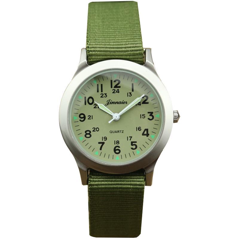 Korean Children's Waterproof Nylon Military Watch - Luminous Quartz Wristwatch for Kids