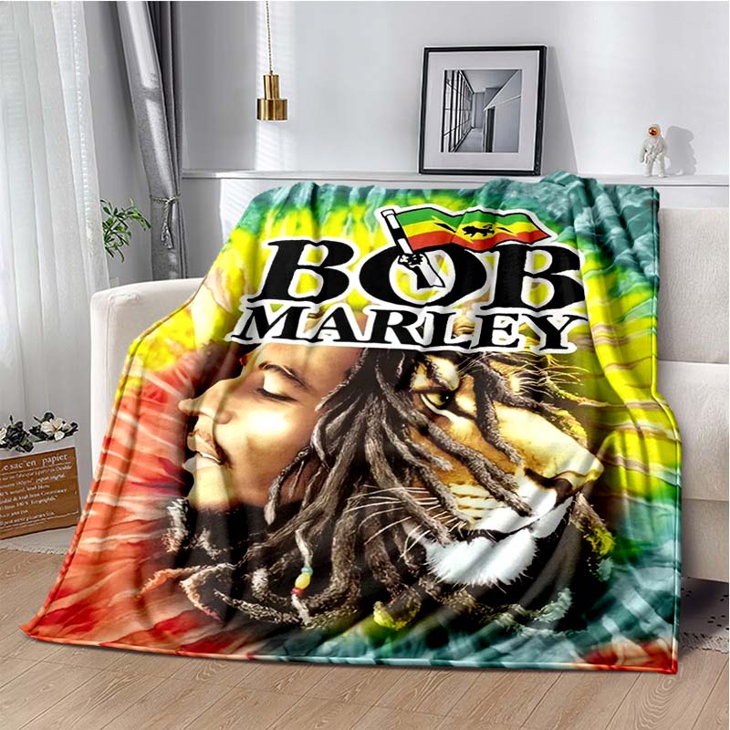 Bob Marley Music Throws Blanket for Kid Couch Sofa Travel Home Picnic Hiking Bed Beding Super Soft Flannel Blanket Birthday Gift