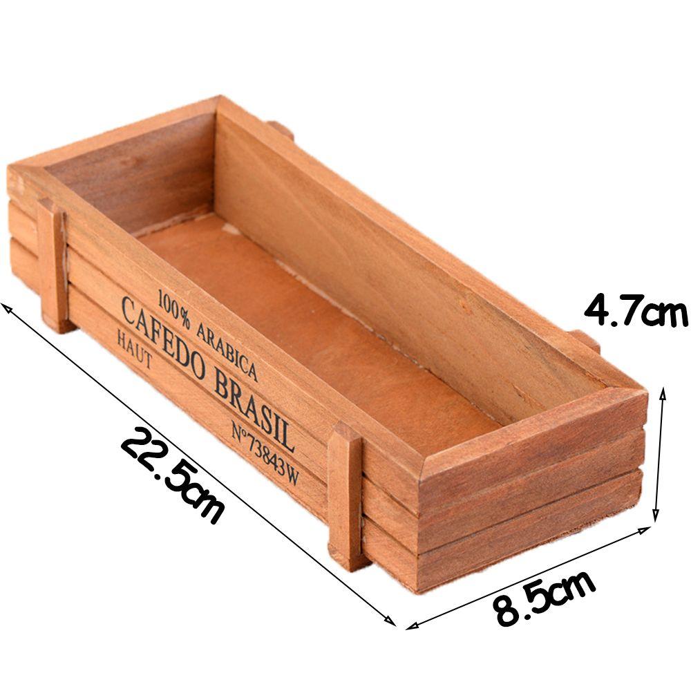 1 PC Gardening Trough Garden Decor Wood Flowerpot Rectangle Vase Succulent Boxes Vintage Crates
