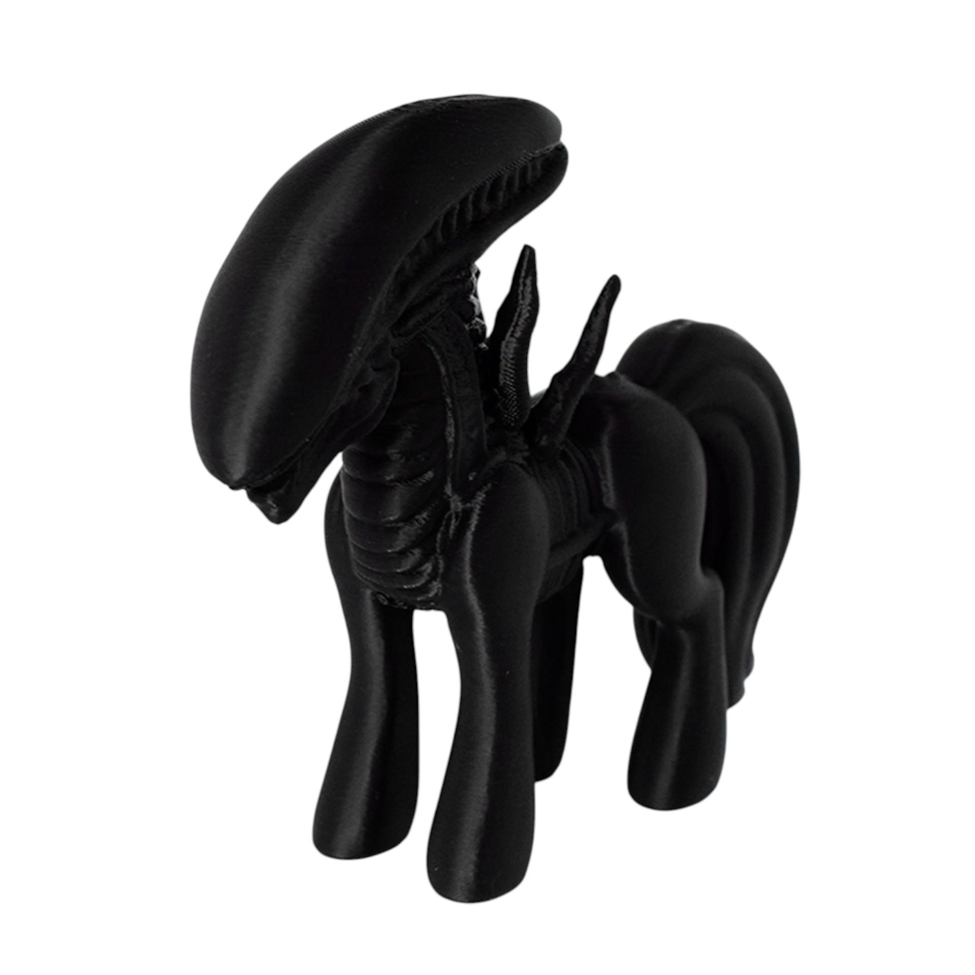 

3D Printed Black Pony Foal Ornament - Unique Living Room Decoration Black