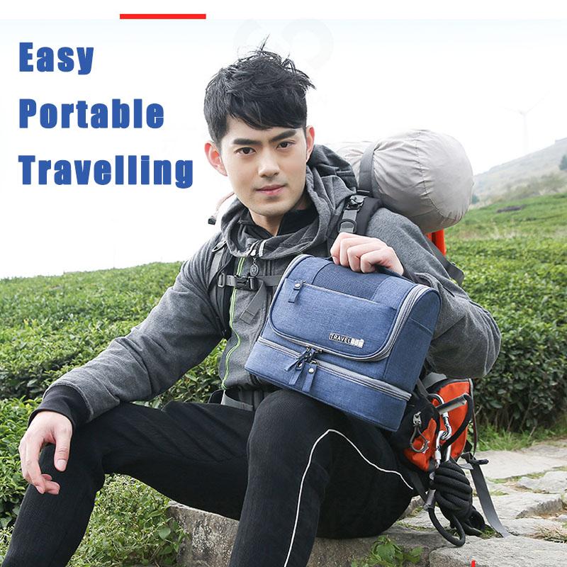 Hanging Toiletry Bag Travel Cosmetics Bag Waterproof Oxford Organizer for Travel Accessories Toiletry Kit for Men Women