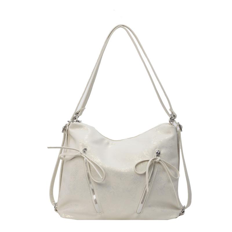 Stylish and simple women's bag large-capacity tote bag new pleated shoulder commuter messenger backpack