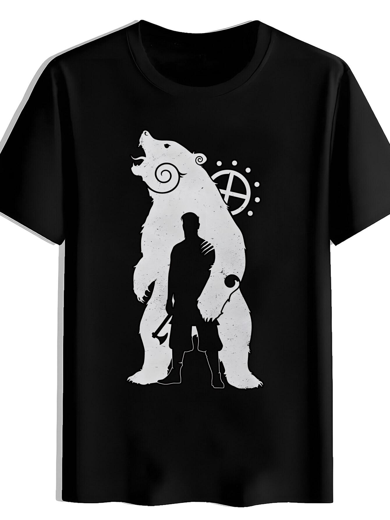 A Short-Sleeved Round-Neck T-shirt Featuring a Vintage Rock Band Print M