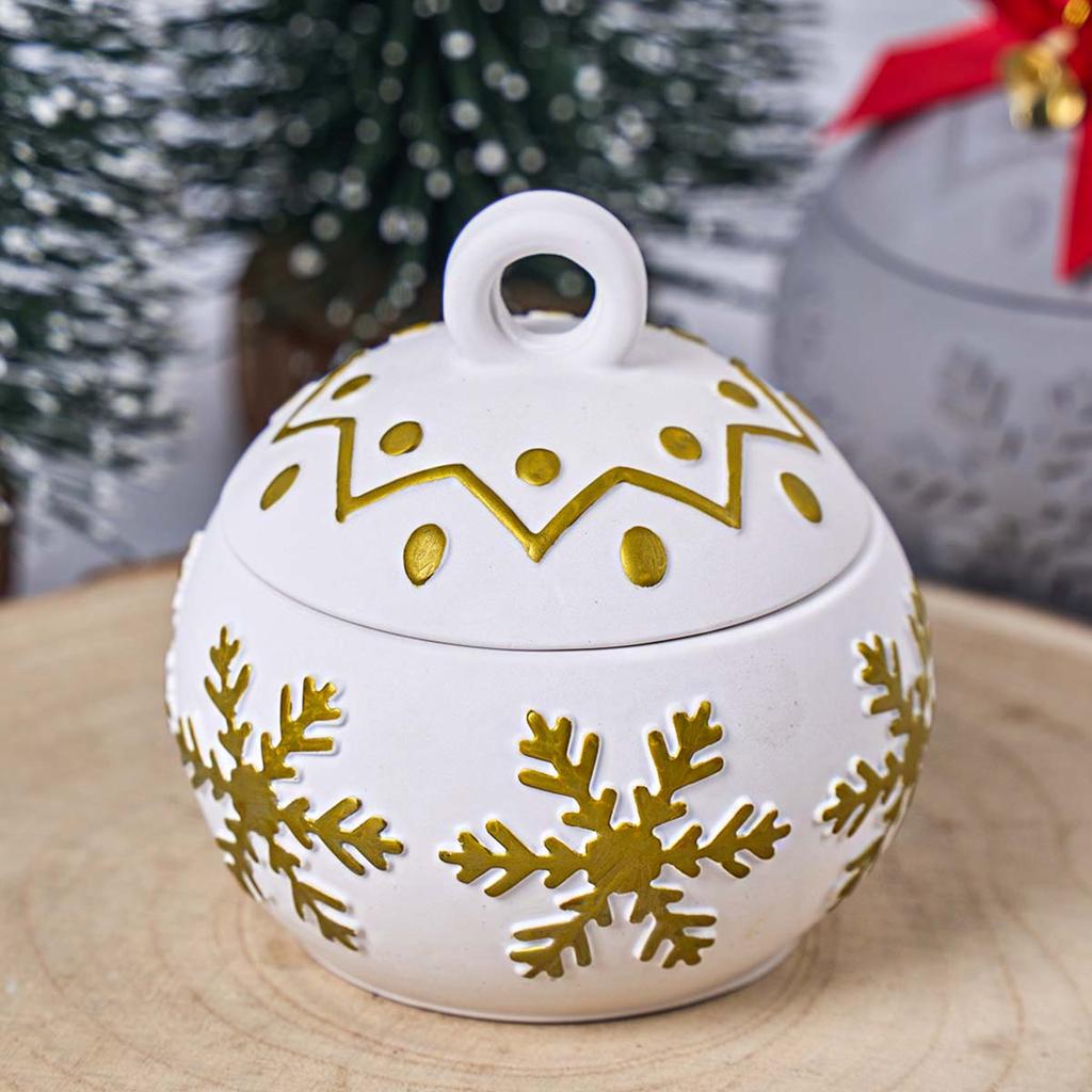 Christmas Candle Jar Silicone Mold DIY Relief Snowflake Storage Box Aromath Gypsum Molds Resin Crafts Making Home Xmas Party Dec