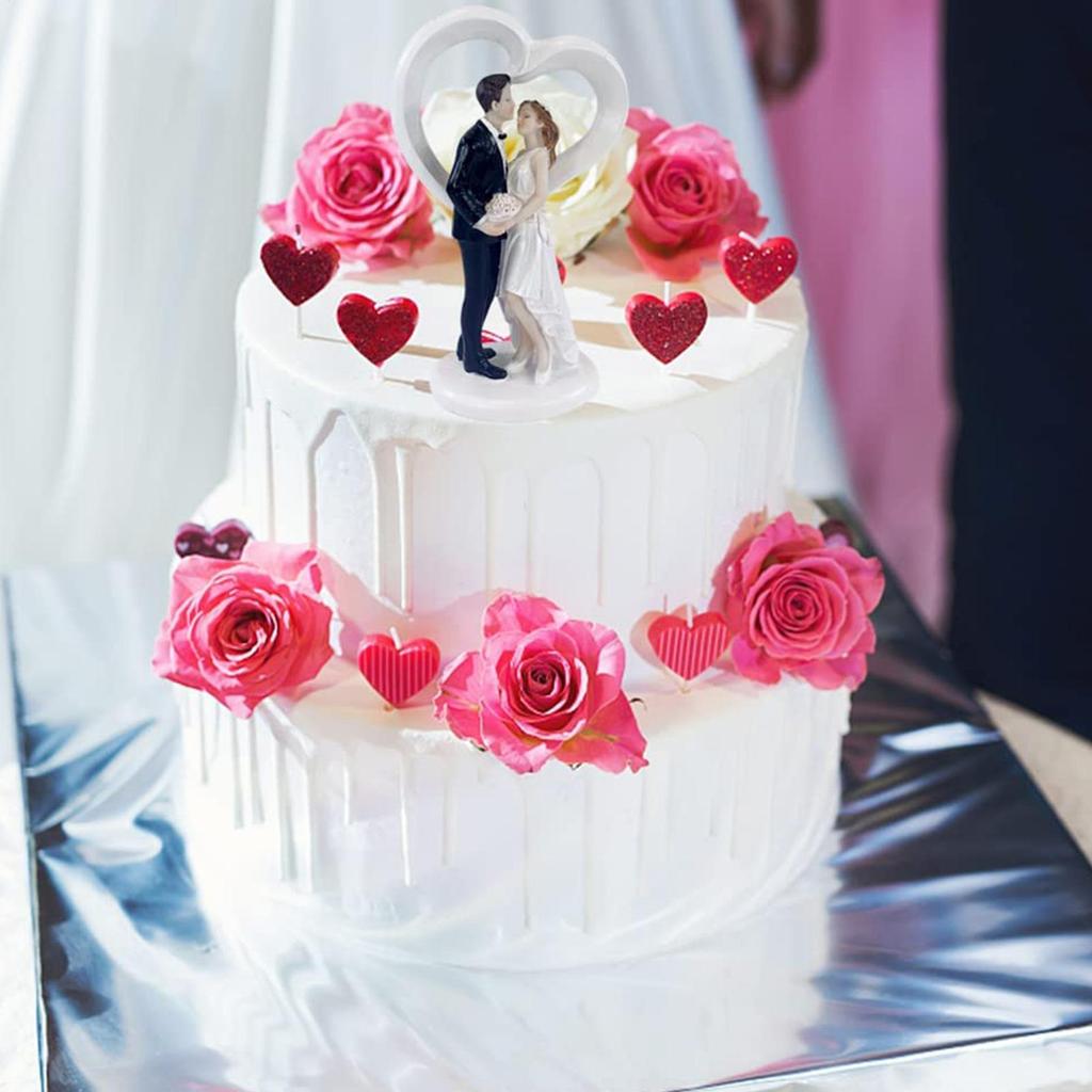 Wedding Cake Topper Statue Resin Bride and Groom Cake Figurines Decorative Sculptures Cute Ornaments for Party Favors