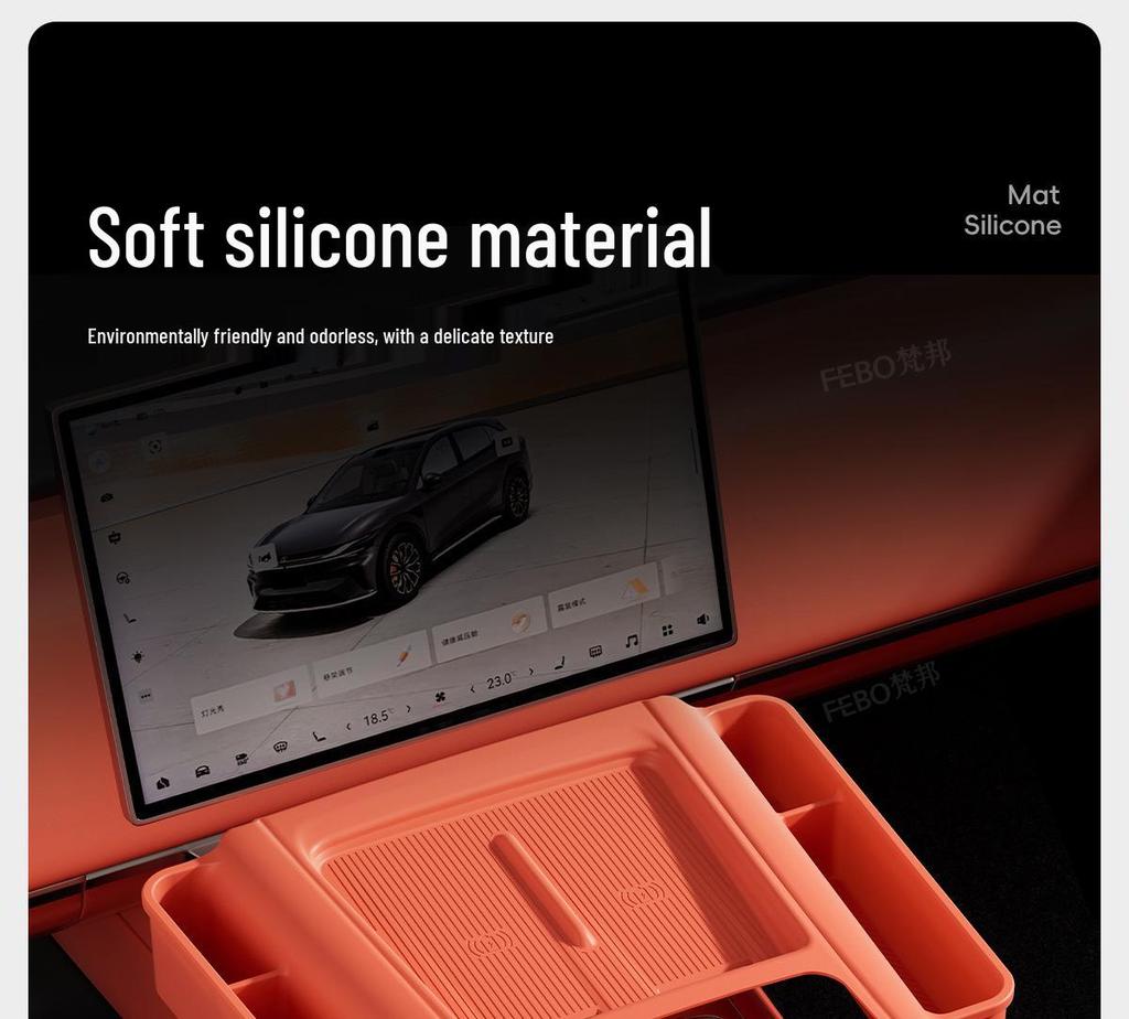Scatola portaoggetti in silicone per modifica interna della console centrale Zeekr 7X 2026