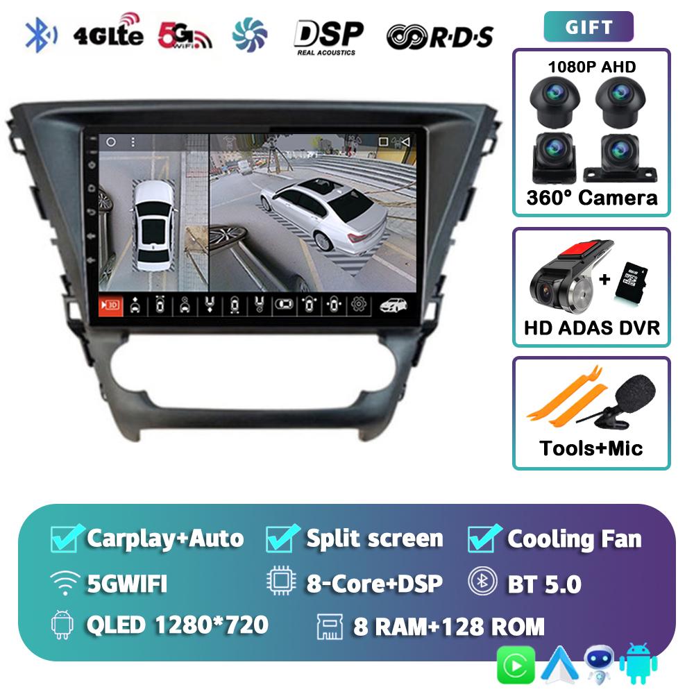 Android 14 Carplay Auto 4G+WIFI Car Radio For Toyota Avensis 2018 2019 2020 Multimedia Navigation GPS Video Player Stereo 2din