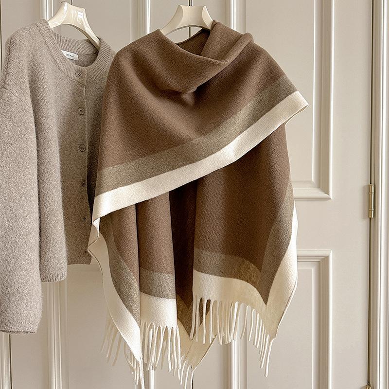 

Winter Warm Cashmere Scarf For Women Luxury Print Pashmina Shawl Wrap Neckerchief Female Bufanda Echarpe Design Headband 175x105cm