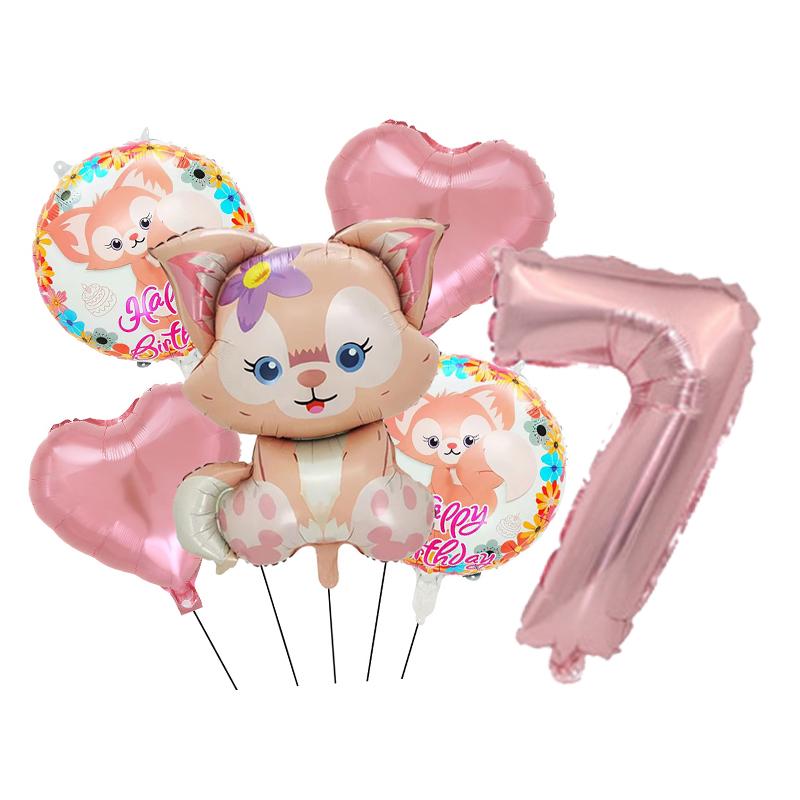 Disney Story  Lina Bell And Stellalou Cartoon Balloons Birthday Decor Baby Shower 32inch Number Foil Balloons Wedding Supplies