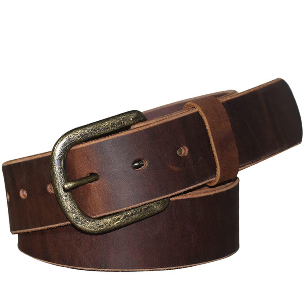 Belt Old Rough Wind Full Grain First Layer Cowhide Men'S Genuine Leather Belt