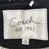 Coach /Stand Collar Coat/Outerwear/XS/Black/Spring Hook/Fully Lined/Striped Lining/Logo Buttons/Knee Length(USED)