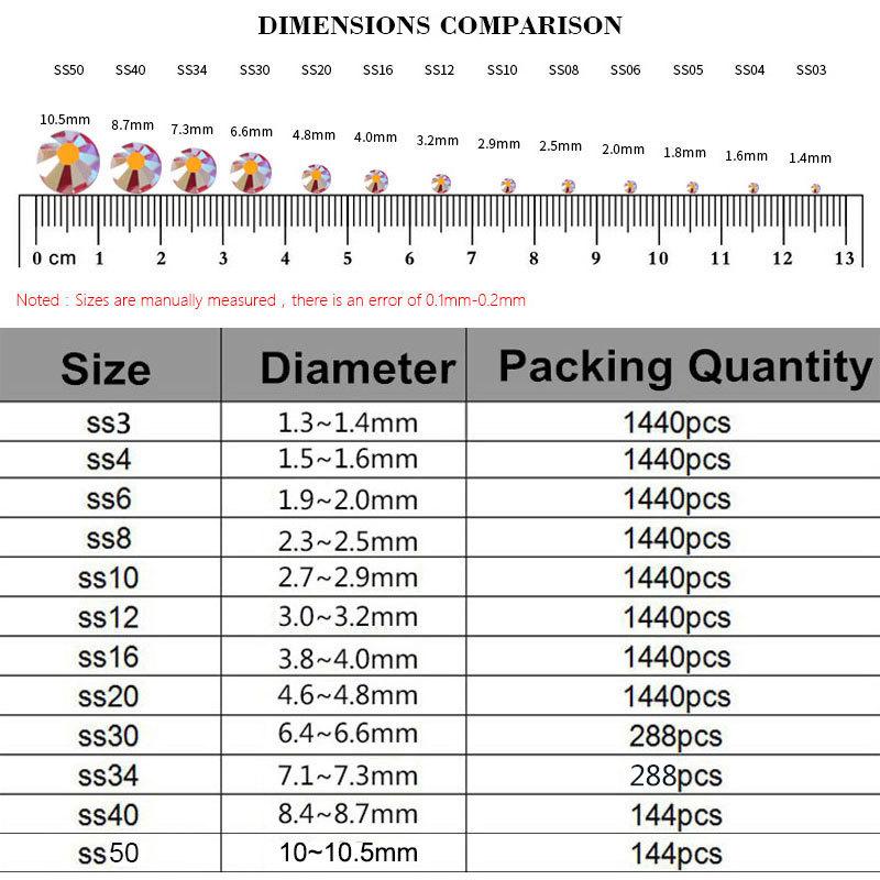 Kristallglas Flachboden Hot Drill Bekleidungszubehör Schmuckzubehör Aufkleber Strass Diy Zubehör Klebe Hot Drill Imitation Österreichischer