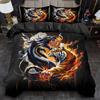 Double Dragon Or Tiger Or Cat Bedding Set 3D Printed Chinese Mythology Duvet Cover Set With Pillowcases For Bedroom