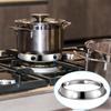 2Pcs Gas Cooker Stainless Steel Round Reversible Pan Stand Wok Ring Pots Holder Stove Rack