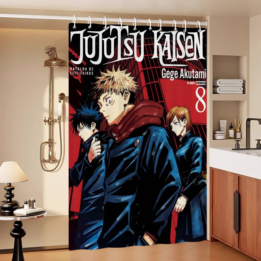 J-Jujutsues Japan Anime K-Kaisenes Waterproof Fabric Shower Curtain Bathroom Decoration Curtain Home Shower Curtain