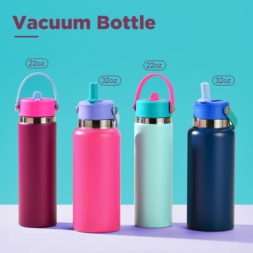 Sports Kettle Stainless Steel Large Capacity Meidakou Thermos Cup Portable Handle With Straw Water Cup