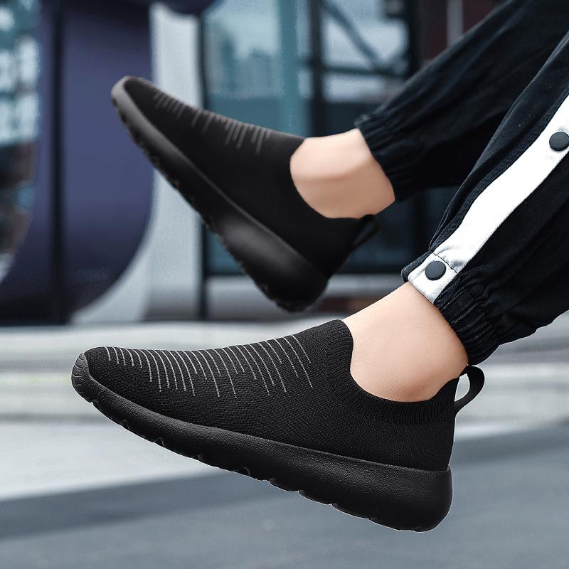 Fashion Men's Summer Mesh Casual Sports Soft Sole Comfortable Loafers Flat Bottomed Breathable Tennis Outdoor Casual Walking Shoes 36-45