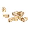 100PCS Brass Insert Wear Resistance Anti Corrosion Burr Free Knurled Threaded Insert for 3D Printer M5x10x7