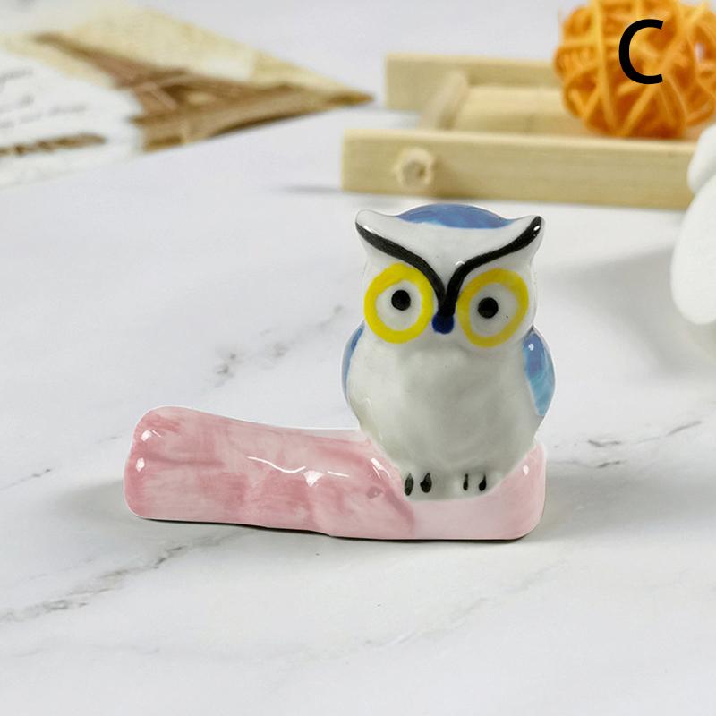 

Мила Сова Керамічна Підставка для Паличок Підставка Тримач для Ножа Вилки Столових Приборів у Китайському Стилі Підставка для Паличок Кухонні Інструменти для Домашнього Використання