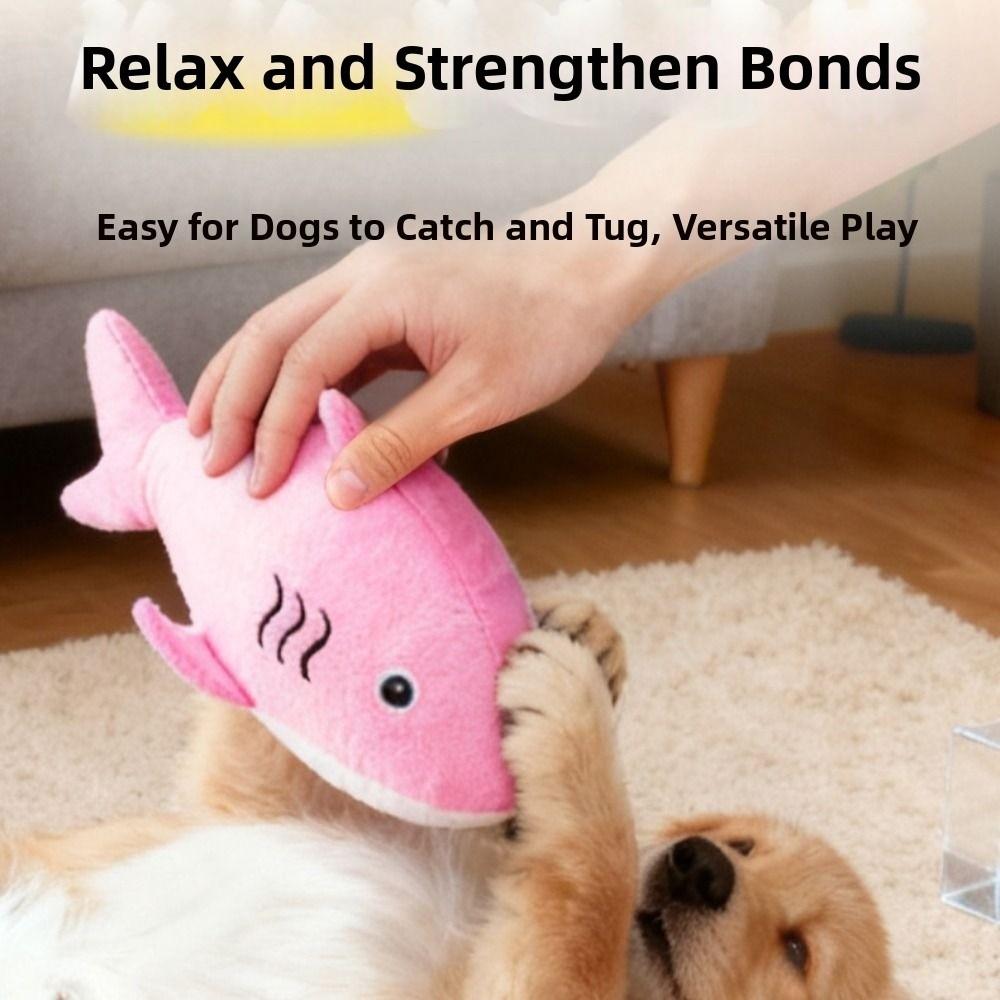 Durable Simulated Shark Squeaky Dog Cartoon Bite-resistant Sound-making Wear-resistant Soft Cleaning Tooth Chew Puppy