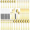 2024 Modern Premium Stainless Steel 48-Piece Cutlery Set - Western Style Steak Knives, Forks, and Spoons
