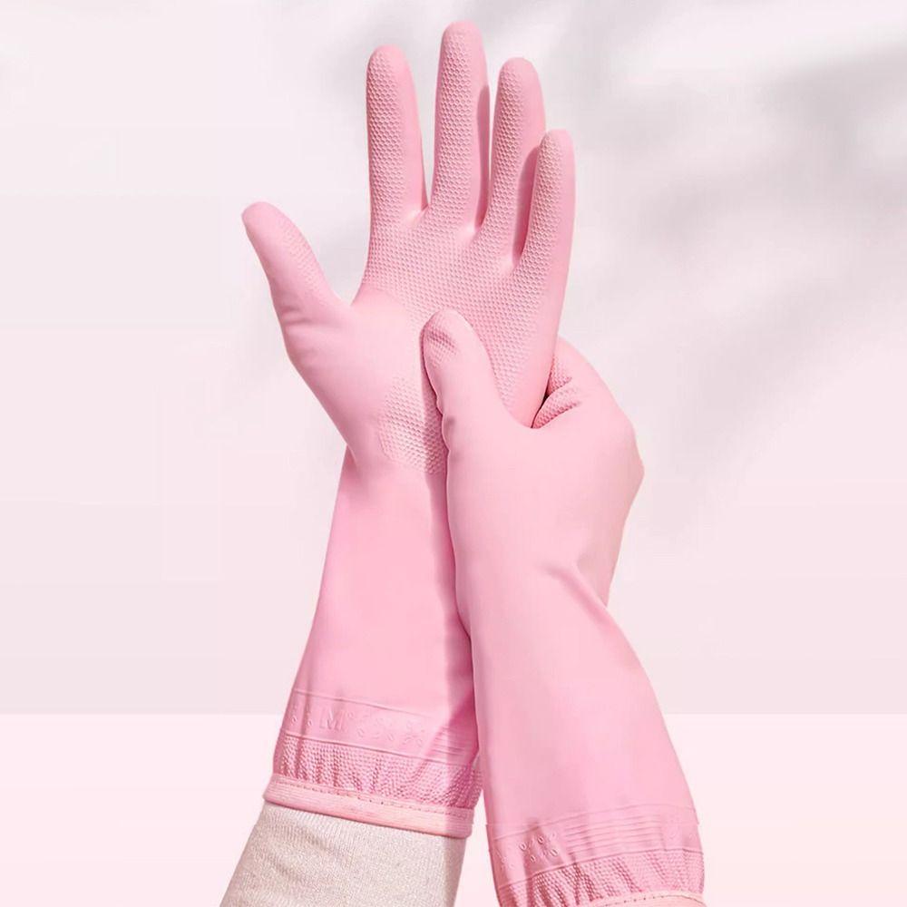 Portable Kitchen Dishwashing Gloves Household Protective Covers Cleaning Tools Thickened Fleece-lined Gloves Multifunctional