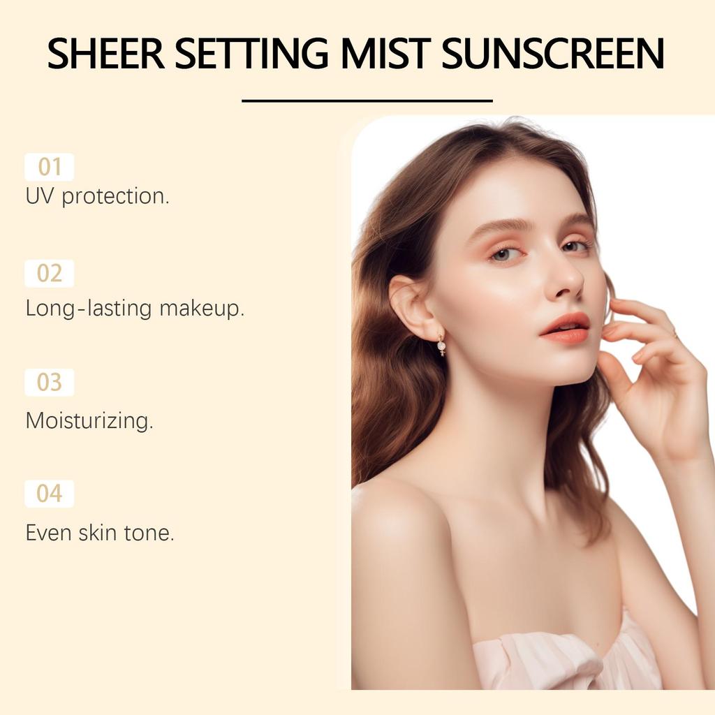 New Setting Sprays for Makeup Waterproof Lasting Oil Control Natural Refreshing Anti UV Sunscreen Finishing Mist Cosmetics
