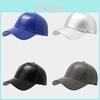 Retro Baseballcaps i PU-skinn med Justerbar Passform for Menn i Middels Alder om Høsten