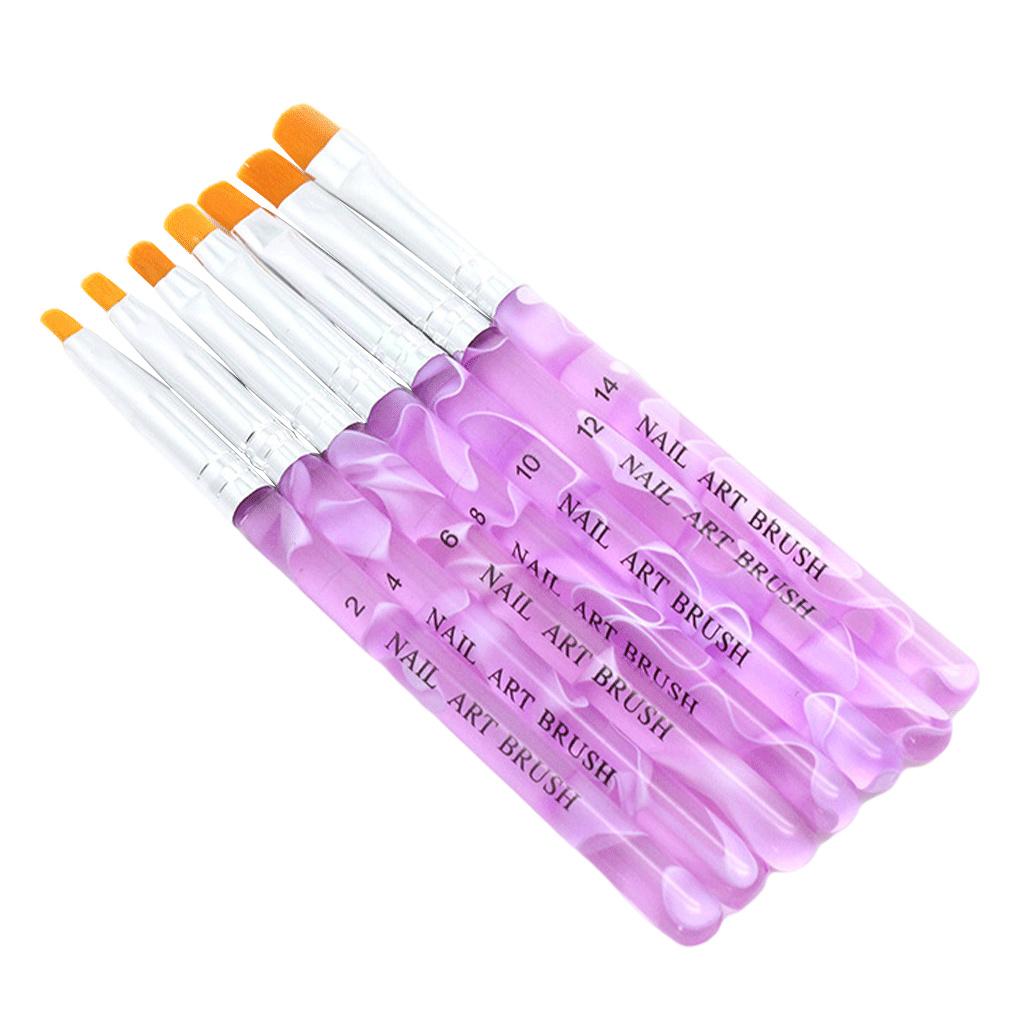 

7 шт. УФ-гель Кисть для DIY Элегантный стиль Гуманизированная ручка Не легко отваливается Фототерапевтическая ручка Яркий внешний вид