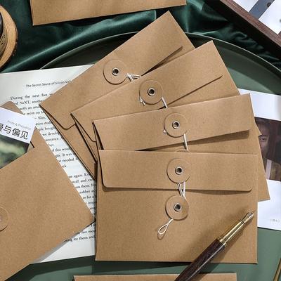 5 Sheets/pack Retro Kraft Paper Envelopes Stationery Paper Postcards Storage Bag Paper Envelopes 11.5*17cm