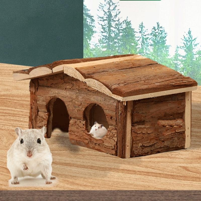 Chinchillas Hideaways Shelter House Cage Corner House Small Pet Cage Accessories Corner House Guinea Pigs Hideouts Cabin