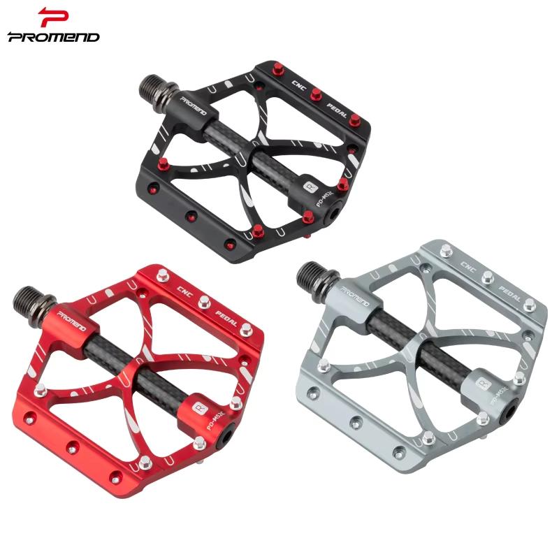 Promend Custom Leichte Aluminium Fahrradpedale Glänzend Versiegelte Lager CNC Große Plattform MTB Mountainbike Pedal PD-M52C