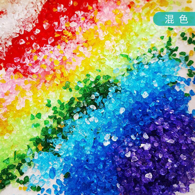 Stained Glass Sand DIY Material Candlestick Jewelry, Irregular Transparent Creative Handmade Light Transmission