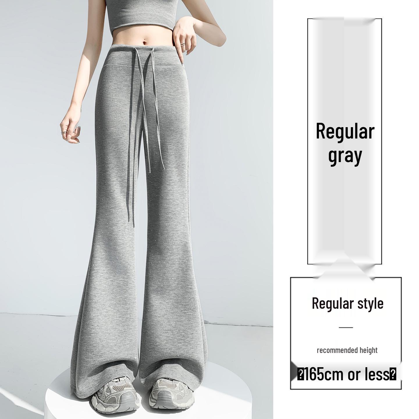 Ice Silk Micro Flare High Waist Pants - Women s Summer 2026 S
