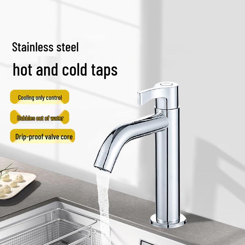 GLBO Stainless Steel Bathroom Sink Faucet